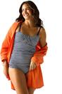Orange Prena Cover Up Plain Beach Shirt, Image 1 of 3