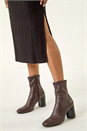 Black Collar Ribbed Knit Midi Dress, Image 5 of 5