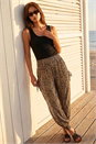 Camel Animal Print Hareem Jogger, Image 1 of 4