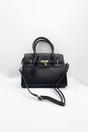 Black Top Handle Satchel Handbag, Image 2 of 5