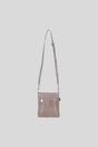 Grey Real Leather Crossbody Bag with Adjustable Strap, Image 4 of 5