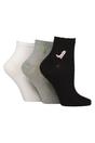 Blue Fluorescent 3 Pack Ribbed Frill Soft Anklet Socks, Image 1 of 2