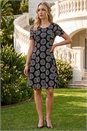 Black Heart Circle Lace Stretch Dress, Image 2 of 4