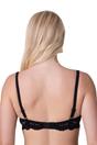 Black Floral Lace Padded Underwired Bra, Image 3 of 5