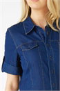 Denim Denim Shirt Dress, Image 3 of 5