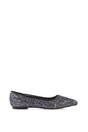 Black 'Rosalie' Statement Pointed Toe Flat Bridal Ballerina Pump Shoes, Image 1 of 5
