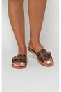 Brown 3694 Brown Ariah Open Toe Flat Sandals, Image 5 of 8