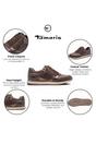 Brown Faux Leather Sneakers - 23613, Image 3 of 7