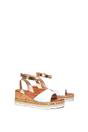 White XY LONDON White Platform Chunky Wedge Flatform Sandals With Ankle Strap, Image 3 of 6