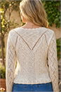 Ivory  Scallop V-Neck Knit Jumper, Image 4 of 4