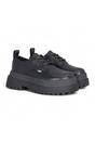 Black Womens Chunky Lace-Up Derby Shoes Pluto, Image 2 of 6