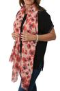 Red Poppy Floral Lightweight Scarf, Image 1 of 3