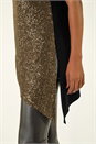 Gold Sparkly Asymmetric Stretch Vest, Image 5 of 5