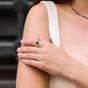 Silver Sterling Silver Green Claddagh Ring, Image 8 of 8