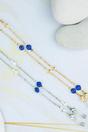 Gold Evil Eye Cross Reading Glasses Lanyard, Image 2 of 2