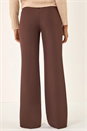 Chocolate Pocket Button Smart Stretch Trousers, Image 5 of 7