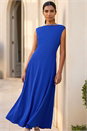 Royal Blue Fit & Flare Midi Dress, Image 2 of 4