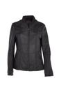 Black Ashwood Leather Black 'Isla' Real Leather Mandarin Collared Jacket, Image 1 of 4