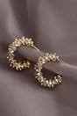 Silver Vintage Twisted C-Shape Wave Earrings, Image 3 of 3