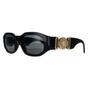 Black Versace Black Rectangle Black Dark Grey VE4361 Sunglasses, Image 2 of 4