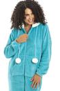 Light Blue Camille Lingerie Light Blue Supersoft Hooded Onesie, Image 3 of 6