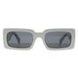 White Prada White Rectangle Talc Dark Grey PRA07S, Image 1 of 4