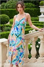 Blue Petite Strappy Button Through Dress, Image 1 of 4