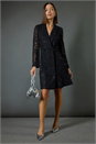Black Sequin Lace Blazer Dress, Image 7 of 7