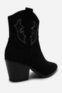 Black Seraphina Cowboy Boots Ankle Length Western Block Heel, Image 5 of 5
