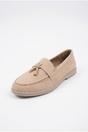 Khaki iKrush Khaki Camille Womens Suede Padlock Charm Loafers, Image 3 of 4