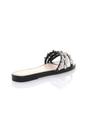 Black Flat Diamante Sandals Flip Flops Sliders, Image 4 of 4