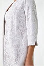 Ivory  Lace Longline Formal Jacket, Image 5 of 6