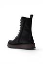 Black Womens Leather Ankle Dress Boots-RAMI043, Image 4 of 5