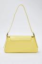 Yellow Flap Over Baguette Shoulder Bag, Image 4 of 4