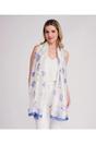 Light Blue Blossom - Satin Silk Scarf - Powder Blue, Image 1 of 1