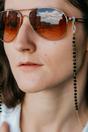 Gold Evil Eye Glass Bead Sunglass Eyeglass Chain, Image 1 of 2