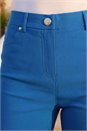Petrol Blue Turn Up Stretch Shorts, Image 4 of 4