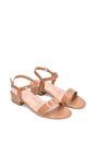 Taupe XY LONDON Taupe 'Moana' Strappy Low Block Heels With Ankle Strap, Image 5 of 5