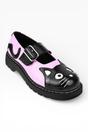 Pink TUK Footwear Pink Mary Jane Leather Goth Shoes - T2344, Image 2 of 7