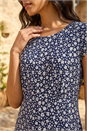 Navy Ditsy Floral Spot Tea Dress, Image 4 of 4
