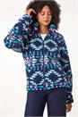 Midnight Nordic Print Funnel Fleece Jacket, Image 4 of 6