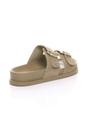 Taupe AJVANI Taupe Flatform Double Buckle Footbed Sandals, Image 4 of 4