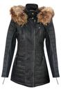 Charcoal Quilted Leather Parka Jacket-Winton, Image 2 of 5