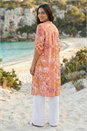 Pink Abstract Print Longline Blouse, Image 3 of 4