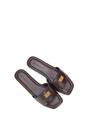 Brown 'Juliette' Square Toe Slider Sandals With Foldover Buckle, Image 6 of 6