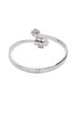 Silver Diva Dainty Flower Cuff Bracelet, Image 3 of 5