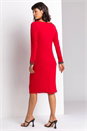 Red Sparkle Embellished Ruched Dress, Image 2 of 4