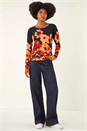 Navy  Hotfix Floral Print Knit Jumper, Image 2 of 5