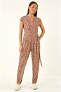 Stone Petite Spot Tie Waist Jumpsuit, Image 2 of 5