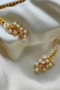 Gold Pearl Dainty Drop Hook Earrings, Image 2 of 2